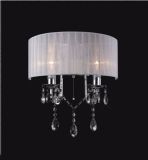 Madmoiselle White Shaded Crystal Wall Light